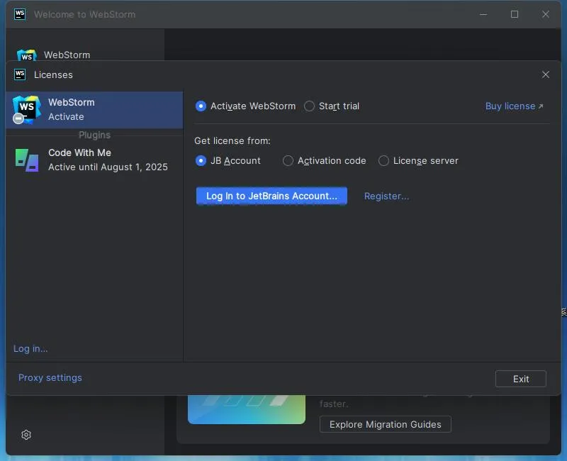 Webstorm破解
